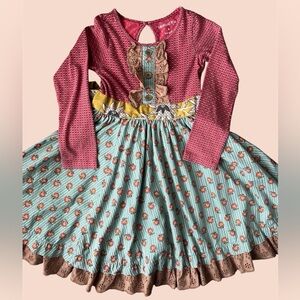 Mustard Pie girls long sleeve dress size 4